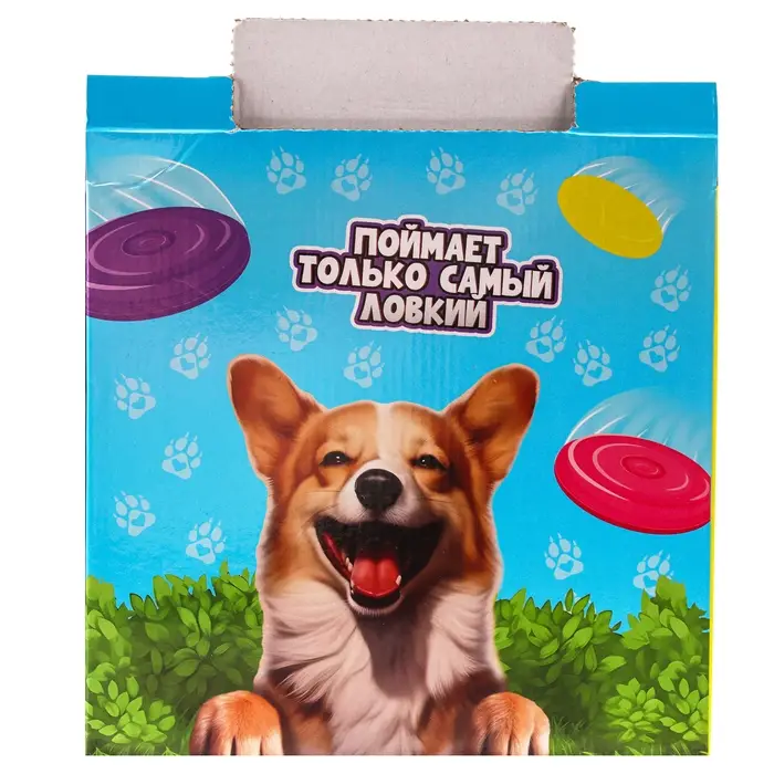 Фрисби, летающая тарелка «Пёсик», 18 см, в шоубоксе, МИКС