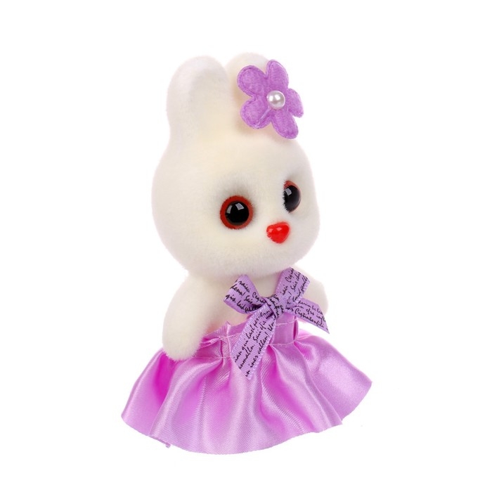 Игрушка из пенопласта «Зайка с цветком», 13 см