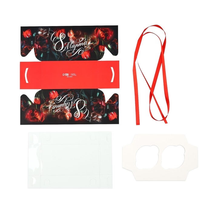 Коробка для капкейка «8 марта», 16 х 8 х 10 см Коробка для капкейка «8 марта», 16 х 8 х 10 см