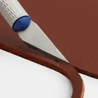 Нож макетный для работы с кожей, 14.5&times;0.8 см, цвет серебряный