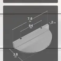 Ручка-скоба CAPPIO H002SS полукруглая, алюминий, L=78 мм, м/о 64 мм, цвет сатиновый никель