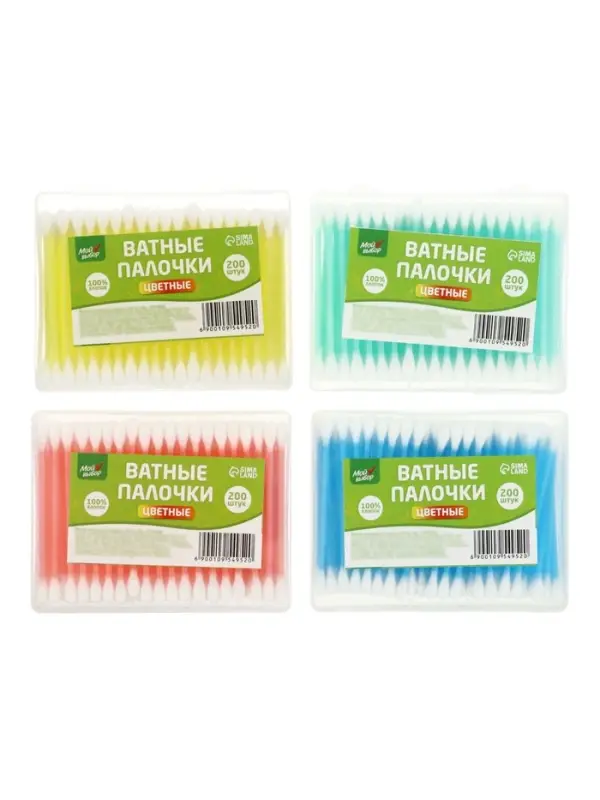 Ватные палочки &laquo;Мой выбор&raquo;, 200 шт. МИКС