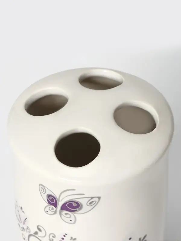 Аксессуары для ванной Доляна &laquo;Изящество&raquo;, 4 предмета, дозатор 250 мл, мыльница, 2 стакана, белые