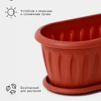 Горшок для кактуса с поддоном &laquo;Фелиция&raquo;, 1.5 л, терракотовый