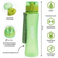 Бутылка для воды SPORT, 600 мл, с поильником, зеленая