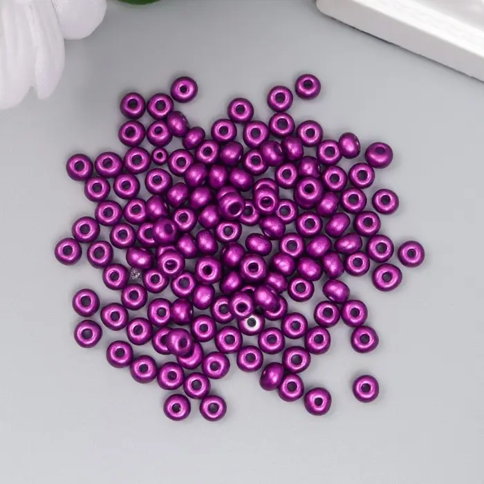 Бисер стекло 6/0  Бисер стекло 6/0 "Металлик. Фиолет" 10 гр