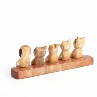 Фигура &laquo;Зверушки на скамейке&raquo;, 18&times;6&times;4.5 см, дерево, коричневый
