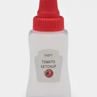 Бутылки для соуса &laquo;Мини&raquo;, набор 2 шт., 24 мл, 7.3&times;3&times;2.2 см, пластик, прозрачные, наклейка МИКС