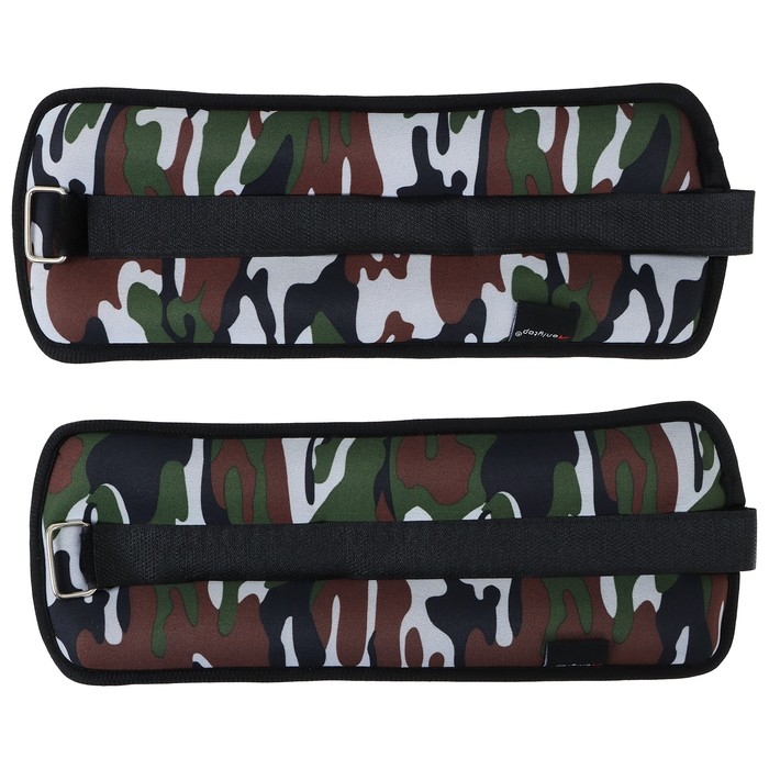 Утяжелители неопреновые ONLYTOP, 2 шт. х 1,5 кг, цвет милитари Утяжелители неопреновые ONLYTOP, 2 шт. х 1,5 кг, цвет милитари