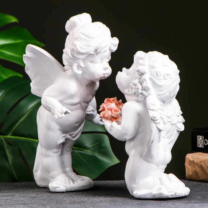 Фигура  Фигура "Ангелы целуются" набор из 2шт, 15х27х26см