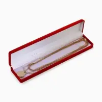 Футляр бархатный под браслет, цепочку, часы &laquo;Пенал&raquo;, 21.5&times;5&times;2.5 см, красный, вставка белая