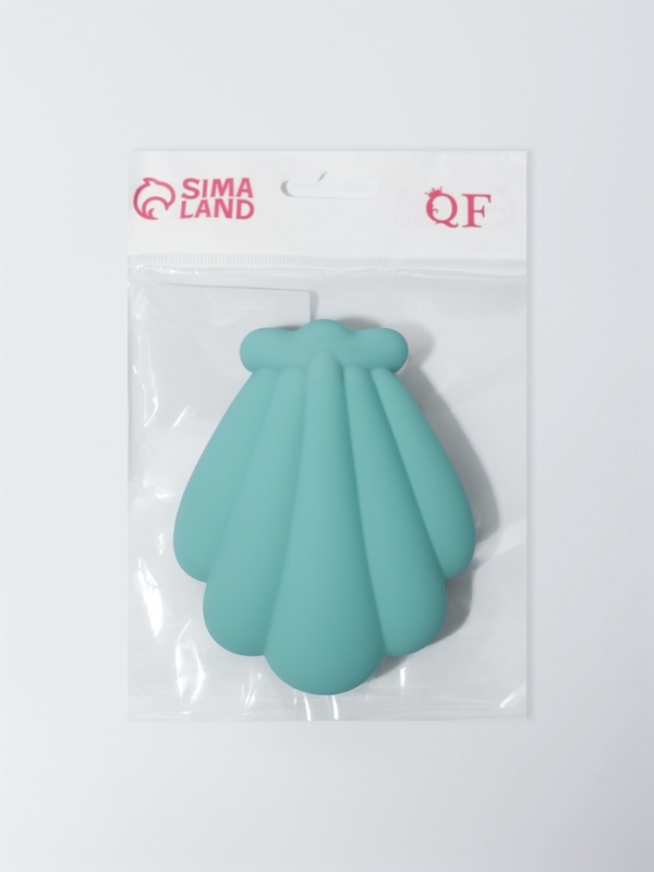 Расчёска массажная «Ракушка», 11×8.5 см, голубая