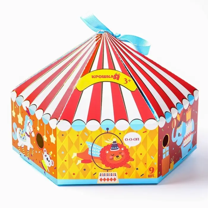 Развивающие тактильные мячики Крошка Я &laquo;Цирк&raquo;, с пищалкой, в наборе 9 шт.