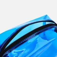 Косметичка на молнии, цвет синий