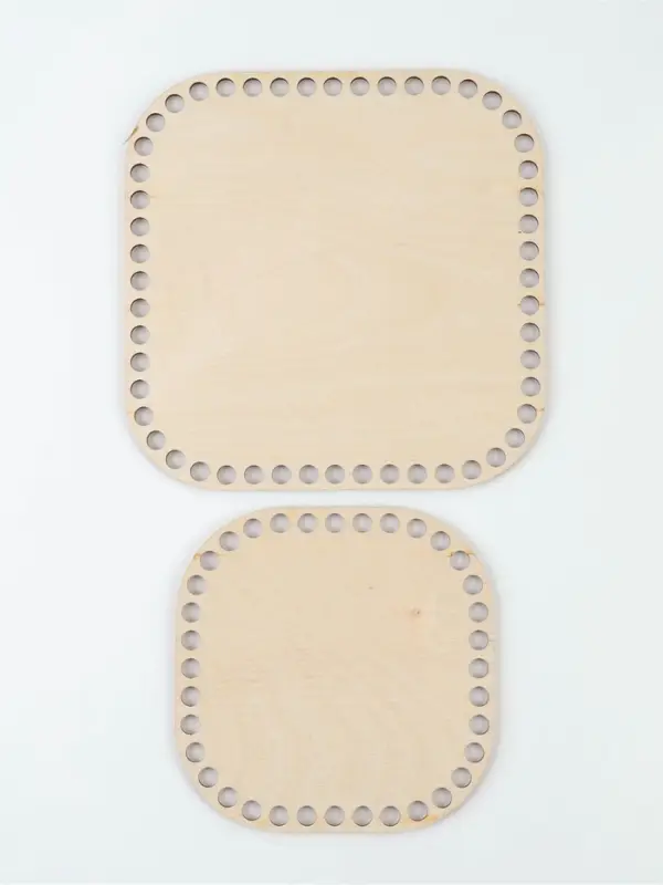 Донышки для вязания, квадрат, 2 шт., малый 15&times;15 см, большой 20&times;20 см
