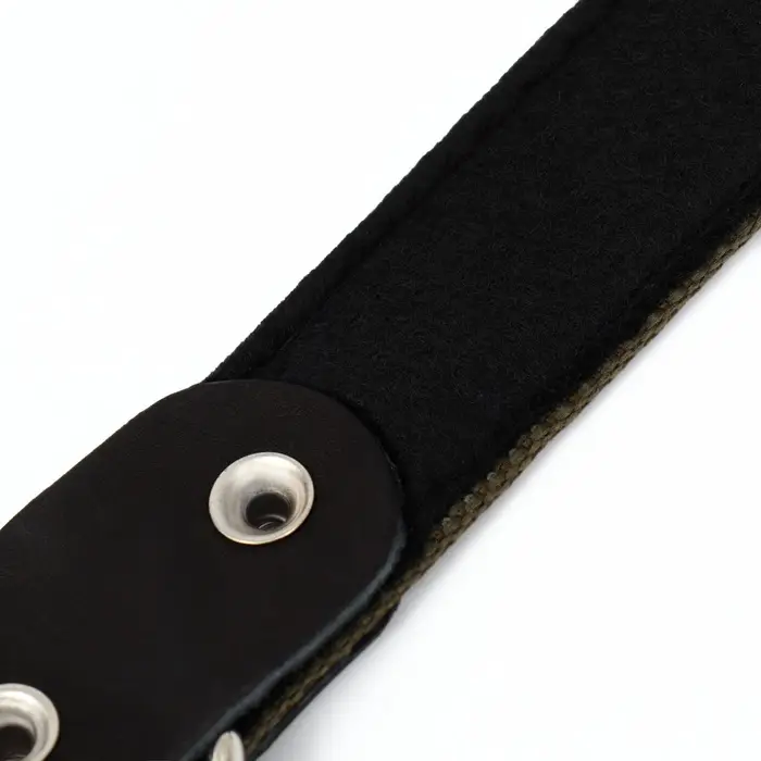 Ошейник брезентовый с подкладом, 72&times;3.5 см, ОШ 45-60 см, хаки