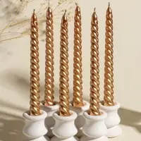 Набор свечей витых, 1.9&times;20 см, 6 шт., шампань