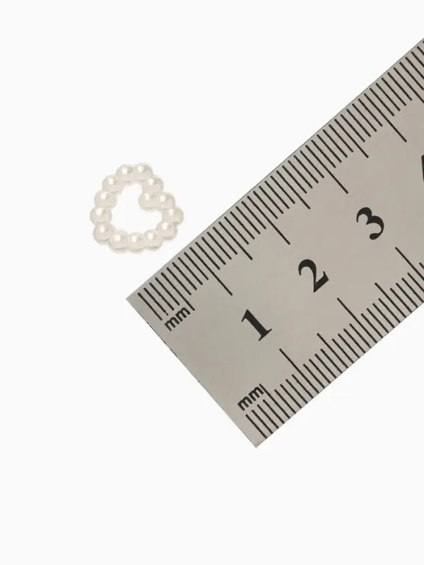 Бусина из пластика &laquo;Сердце&raquo;, 12&times;12 мм, набор 50 шт., белая