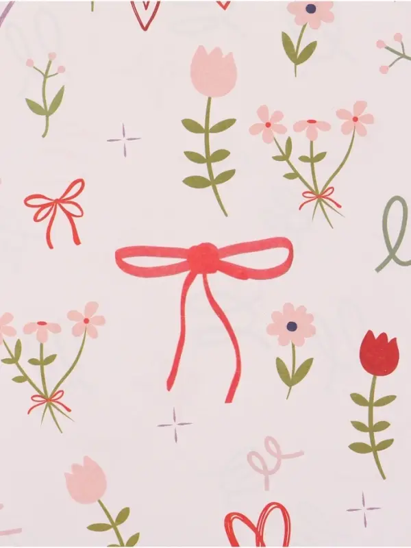 Бумага упаковочная двухсторонняя &laquo;Банты&raquo;, 70&times;100 см