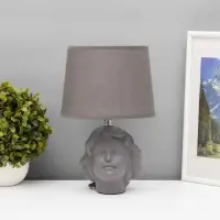 Лампа настольная RISALUX &laquo;Афродита&raquo;, 40 Вт, Е14, серая, 19&times;19&times;28.5 см