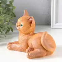 Фигурка гипс &laquo;Кошка лежит&raquo;, 13&times;17&times;12 см, рыжий