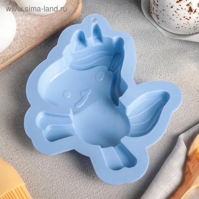 Форма для выпечки Доляна «Единорожек», силикон, 18×14,5 см, цвет МИКС Форма для выпечки Доляна «Единорожек», силикон, 18×14,5 см, цвет МИКС