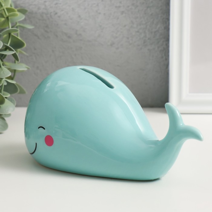 Копилка керамика Копилка керамика "Мятный китёнок" 16,7х9,9х9,1 см