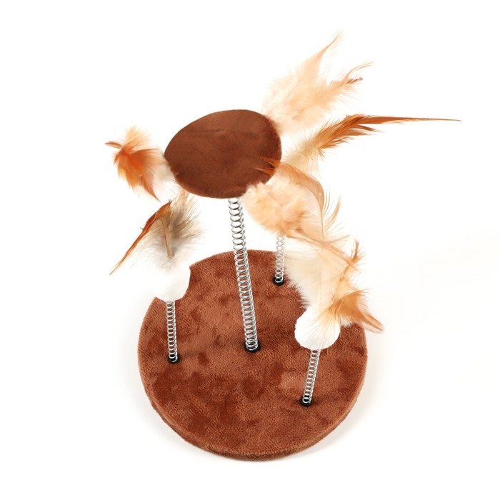 Дразнилка на основании  Дразнилка на основании "Праздничная", 15 см, коричневая/белая