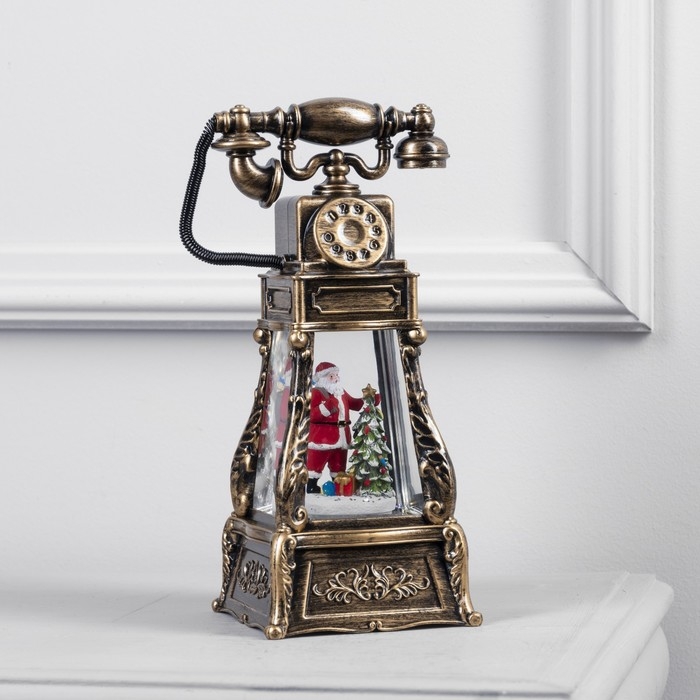 Светодиодная фигура «Телефон с Дедом Морозом» 13 × 26 × 11 см, пластик, батарейки ААх3 (не в комплекте), USB, свечение тёплое белое Светодиодная фигура «Телефон с Дедом Морозом» 13 × 26 × 11 см, пластик, батарейки ААх3 (не в комплекте), USB, свечение тёплое белое