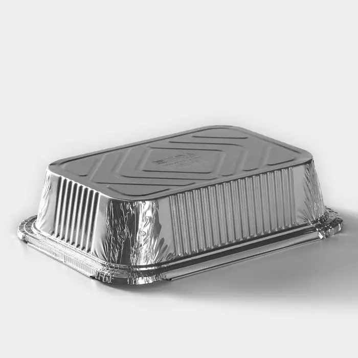 Форма из фольги для выпечки и запекания Доляна, 2 л, 25×18×6,5 см Форма из фольги для выпечки и запекания Доляна, 2 л, 25×18×6,5 см
