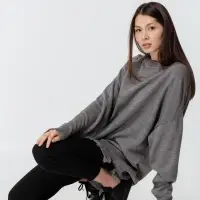 Джемпер оверсайз унисекс Grunge, серый, размер L/XL