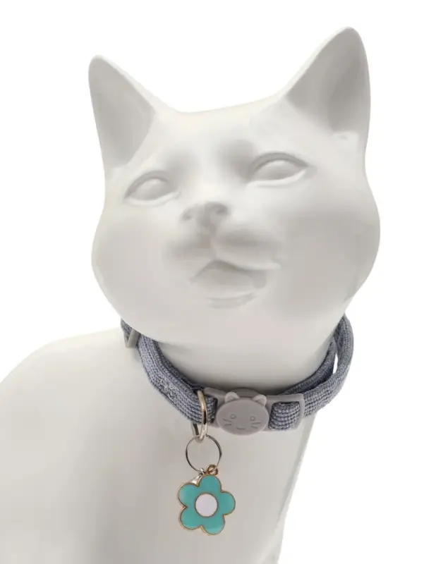 Набор ошейников для кошек, серый, красный