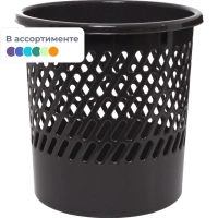 Корзина для мусора офисная 10л пластик в ассортименте