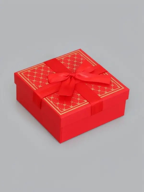 Набор подарочных коробок 3 в 1, с бантом, 19&times;19&times;9.5 см, 17&times;17&times;8 см, 15&times;15&times;6.5 см