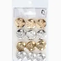 Брошь "Конгреф" листья,  (фас 12шт), цвет МИКС