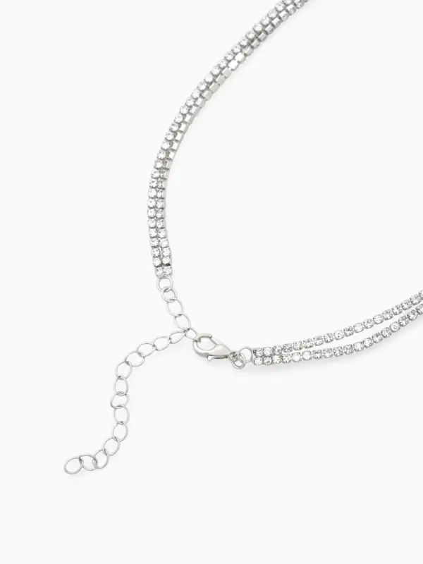 Набор 2 предмета: серьги, колье &laquo;Жаклин&raquo;, дуэт, капля, цвет бело-изумрудный в серебре, 45 см