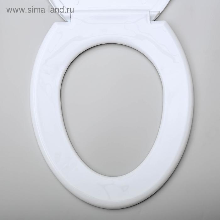 Сиденье для унитаза «Декор. Капли», 44,5×37,5 см, с крышкой, белое Сиденье для унитаза «Декор. Капли», 44,5×37,5 см, с крышкой, белое