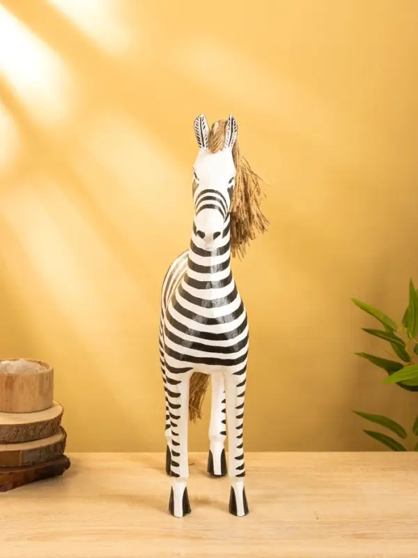 Сувенир  Сувенир "Зебра" дерево 33х11х53 см, цв. чёрно-белый