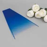 Пакет конус для цветов, «Переход», 29+10×45 см, королевский синий