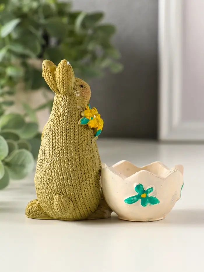 Сувенир полистоун подставка "Зайчики пасхальные" набор 2 шт 5,3х10х10 см Сувенир полистоун подставка "Зайчики пасхальные" набор 2 шт 5,3х10х10 см