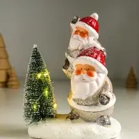 Сувенир керамика свет "Два Деда Мороза у ёлочки" 12х7х16 см Сувенир керамика свет "Два Деда Мороза у ёлочки" 12х7х16 см