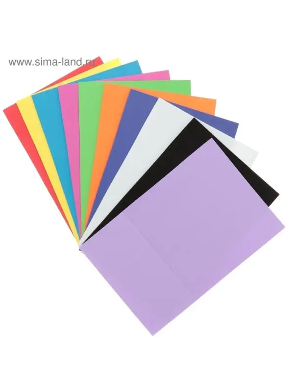 Набор «Пенка» А4, 10 листов, 10 цветов, толщина 2 мм Набор «Пенка» А4, 10 листов, 10 цветов, толщина 2 мм