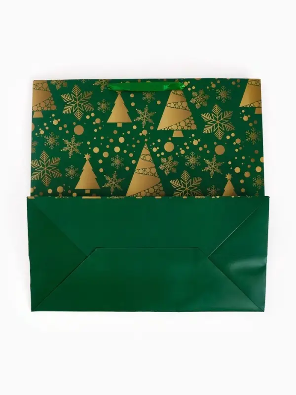 Подарочный пакет «Новогодний», зелёный 40 × 40 × 40 см Подарочный пакет «Новогодний», зелёный 40 × 40 × 40 см