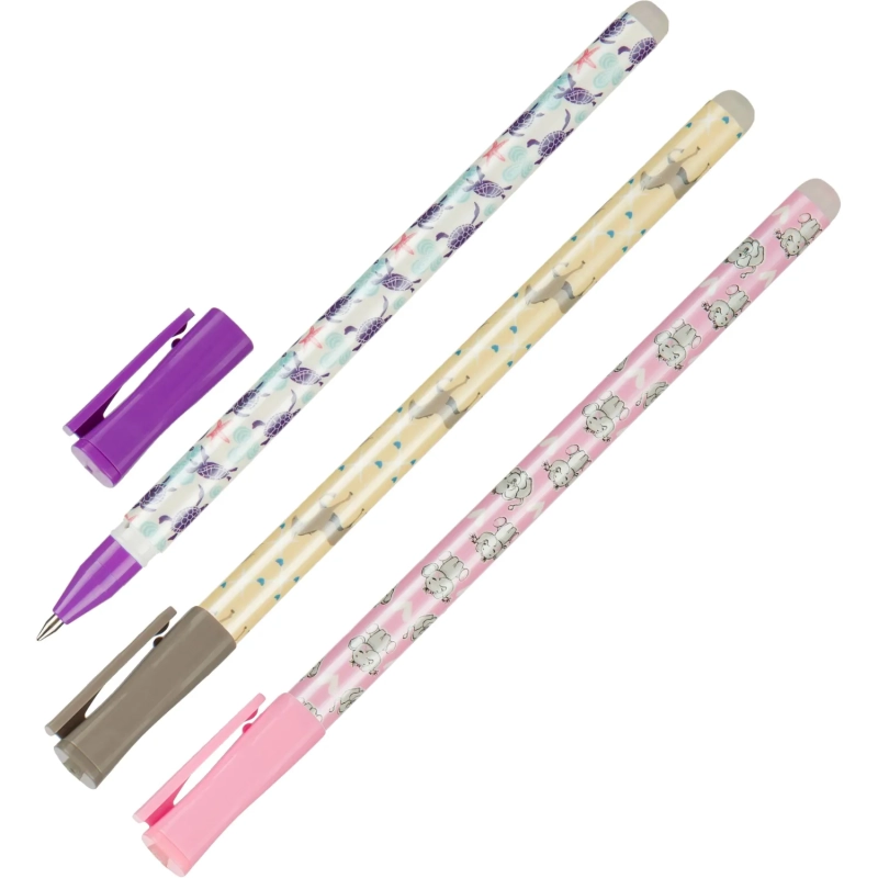 Ручка гелевая со стираемыми чернилами M&G Animal,д.ш.0,5мм, син, асс