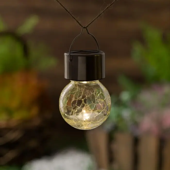 Садовый светильник &laquo;Лампочка&raquo;, уличный, на солнечной батарее, 6&times;9 см, 1 LED, свечение тёплое белое
