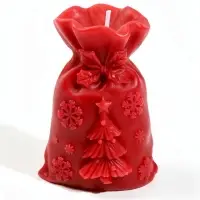 Свеча новогодняя &laquo;Мешочек с подарками&raquo;, 5.5&times;4.5&times;7 см, 7 ч, красный