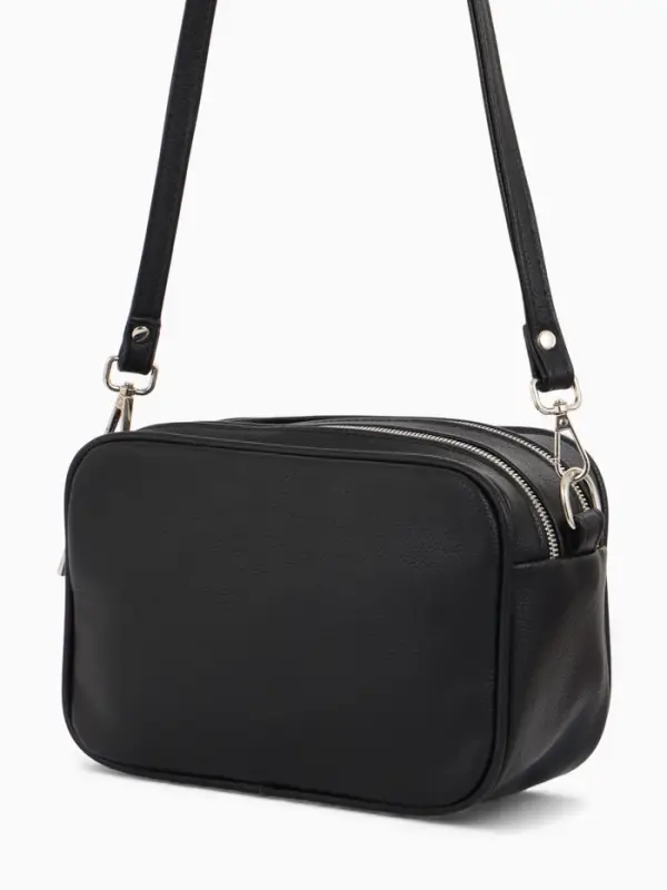 Сумка женская кросс-боди TEXTURA на молнии, 24&times;9&times;15 см, чёрная