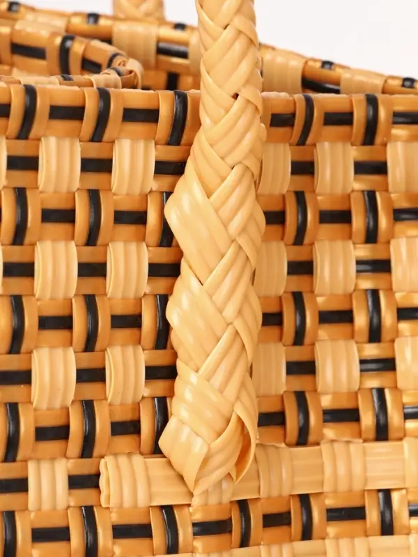 Сумка плетёная, 40&times;20&times;55 см, пластик, бежевая