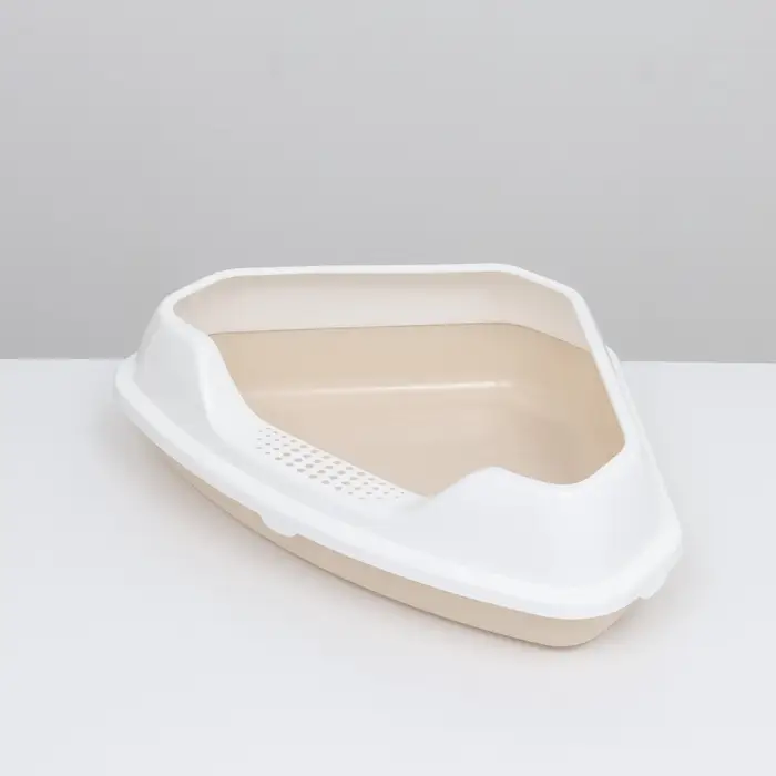 Туалет угловой с рамкой, 55.5&times;41.5&times;15 см, пластик, бежевый