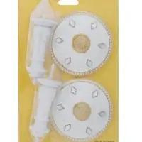 Крючок для штор CAPPIO KS032, d=98 мм, цвет белый с золотом, 2 шт